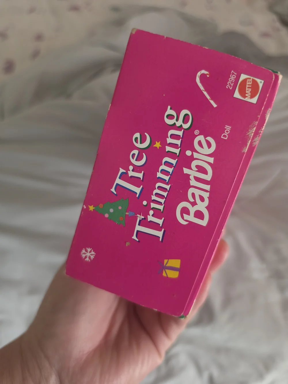 Barbie 1998 Tree Trimming Doll - In Box Pink Box
